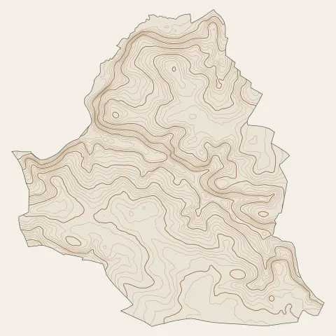 Cénac : courbes de niveau
