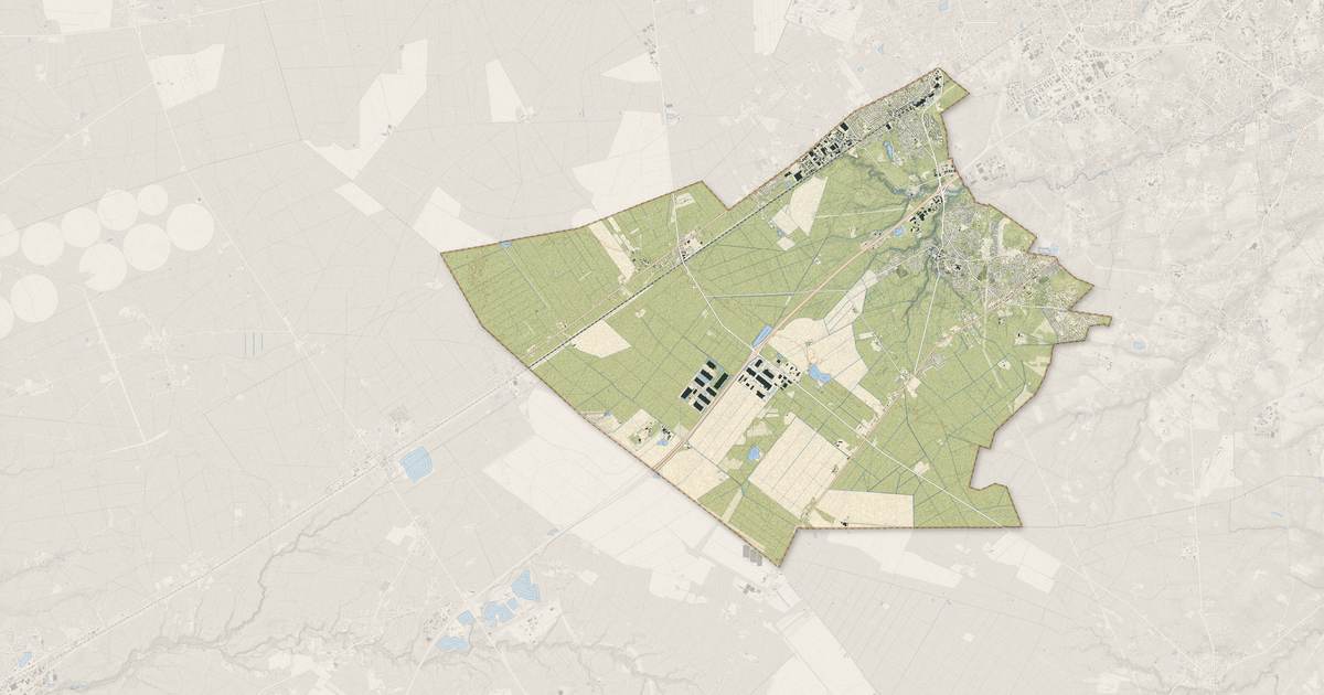 Portrait cartographique de Cestas : relief, eau, forêts, bâti et voies, calculés à partir des données de l'IGN