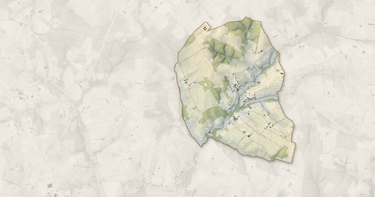 Portrait cartographique de Cleyrac : relief, eau, forêts, bâti et voies, calculés à partir des données de l'IGN