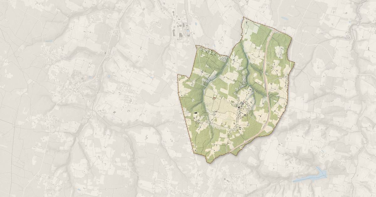 Portrait cartographique de Coimères : relief, eau, forêts, bâti et voies, calculés à partir des données de l'IGN