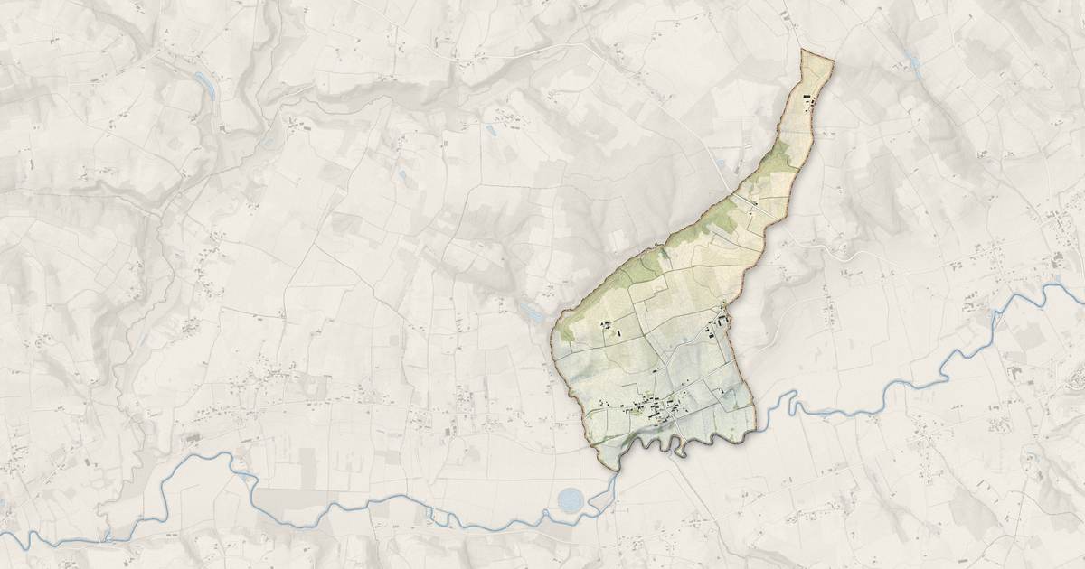 Portrait cartographique de Coutures : relief, eau, forêts, bâti et voies, calculés à partir des données de l'IGN
