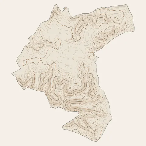 Créon : courbes de niveau