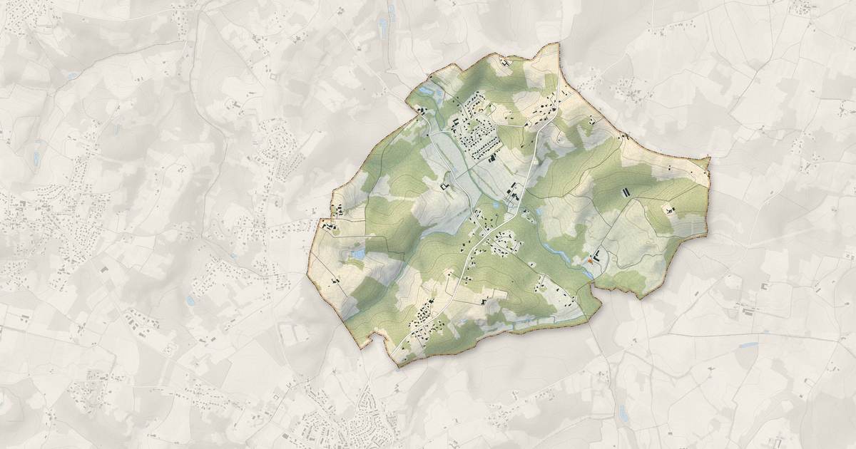 Portrait cartographique de Cursan : relief, eau, forêts, bâti et voies, calculés à partir des données de l'IGN