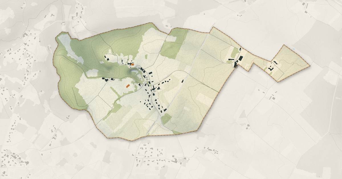 Portrait cartographique de Dardenac : relief, eau, forêts, bâti et voies, calculés à partir des données de l'IGN