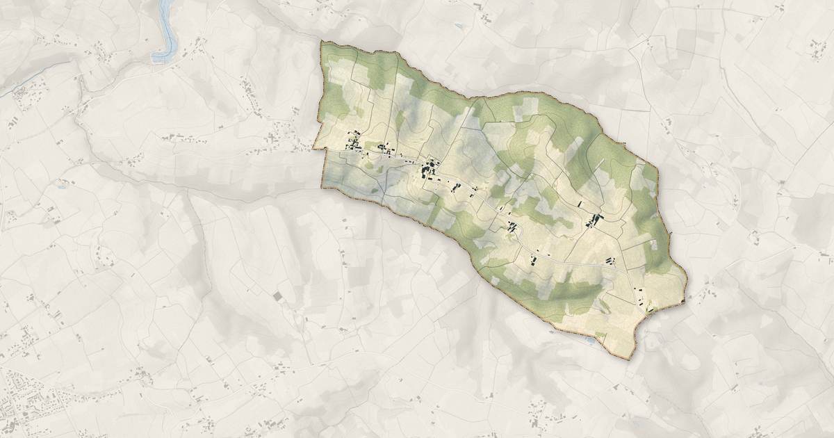 Portrait cartographique de Donzac : relief, eau, forêts, bâti et voies, calculés à partir des données de l'IGN