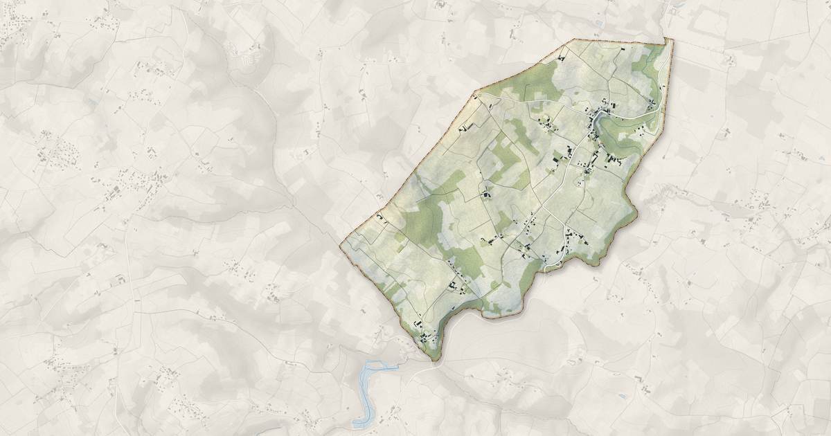 Portrait cartographique de Escoussans : relief, eau, forêts, bâti et voies, calculés à partir des données de l'IGN