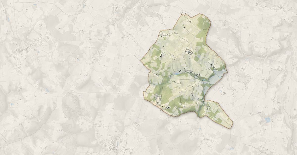 Portrait cartographique de Faleyras : relief, eau, forêts, bâti et voies, calculés à partir des données de l'IGN