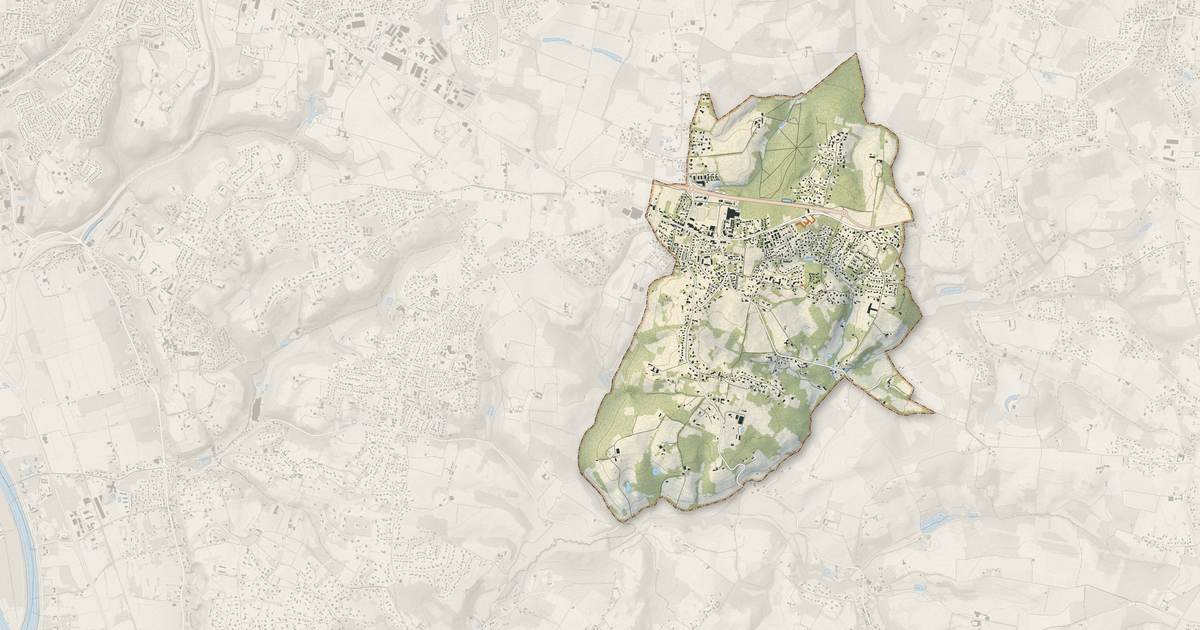 Portrait cartographique de Fargues-Saint-Hilaire : relief, eau, forêts, bâti et voies, calculés à partir des données de l'IGN