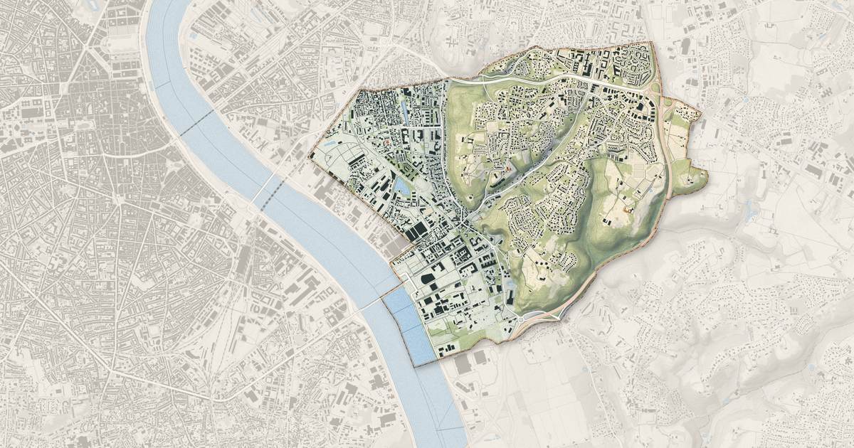 Portrait cartographique de Floirac : relief, eau, forêts, bâti et voies, calculés à partir des données de l'IGN