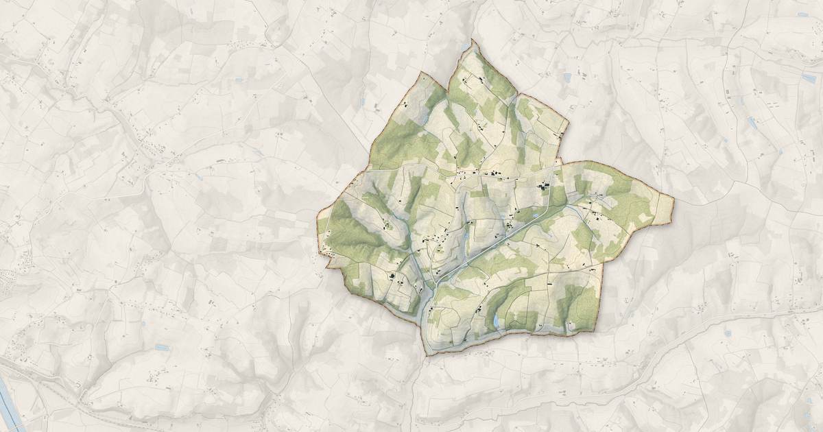 Portrait cartographique de Fossès-et-Baleyssac : relief, eau, forêts, bâti et voies, calculés à partir des données de l'IGN