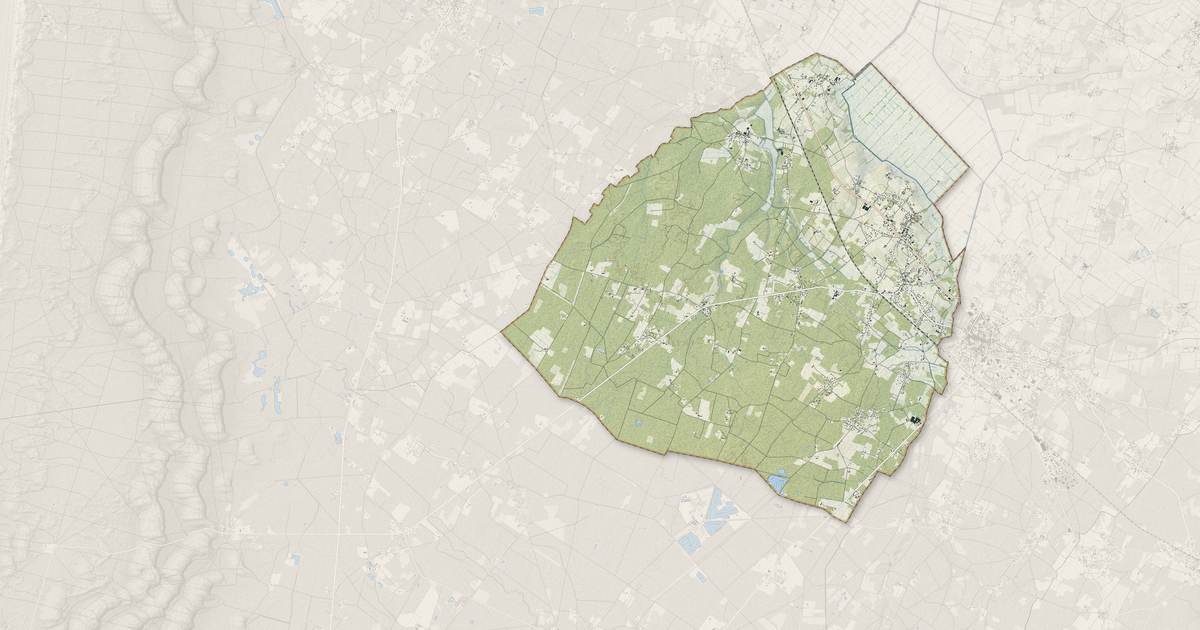 Portrait cartographique de Gaillan-en-Médoc : relief, eau, forêts, bâti et voies, calculés à partir des données de l'IGN