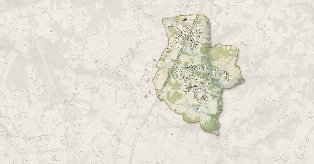 Portrait cartographique de Gauriaguet : relief, eau, forêts, bâti et voies, calculés à partir des données de l'IGN