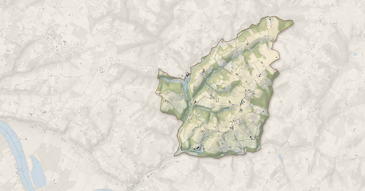 Portrait cartographique de Haux : relief, eau, forêts, bâti et voies, calculés à partir des données de l'IGN