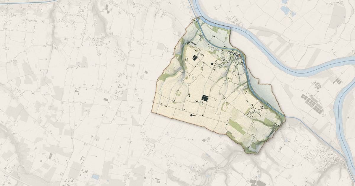 Portrait cartographique de Hure : relief, eau, forêts, bâti et voies, calculés à partir des données de l'IGN