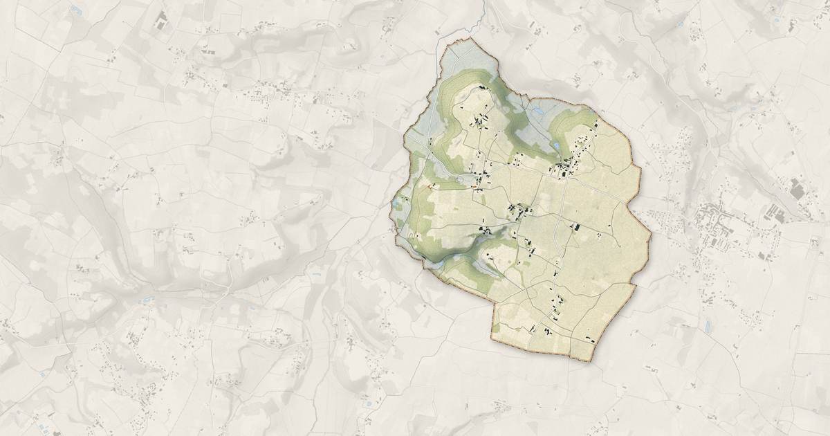 Portrait cartographique de Jugazan : relief, eau, forêts, bâti et voies, calculés à partir des données de l'IGN