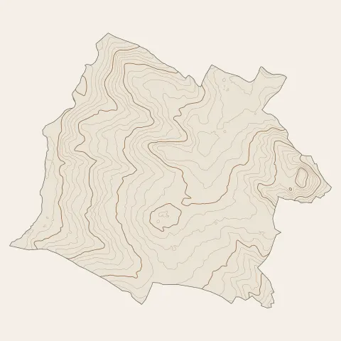 La Lande-de-Fronsac : courbes de niveau