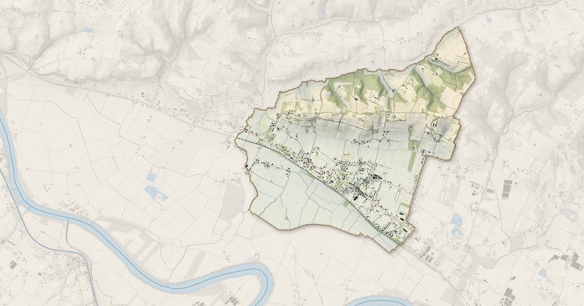 Portrait cartographique de Lamothe-Landerron : relief, eau, forêts, bâti et voies, calculés à partir des données de l'IGN