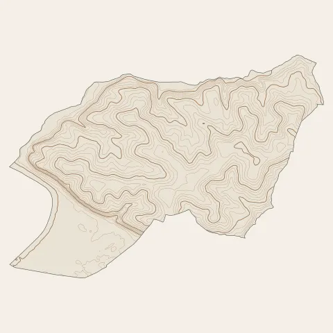 Langoiran : courbes de niveau