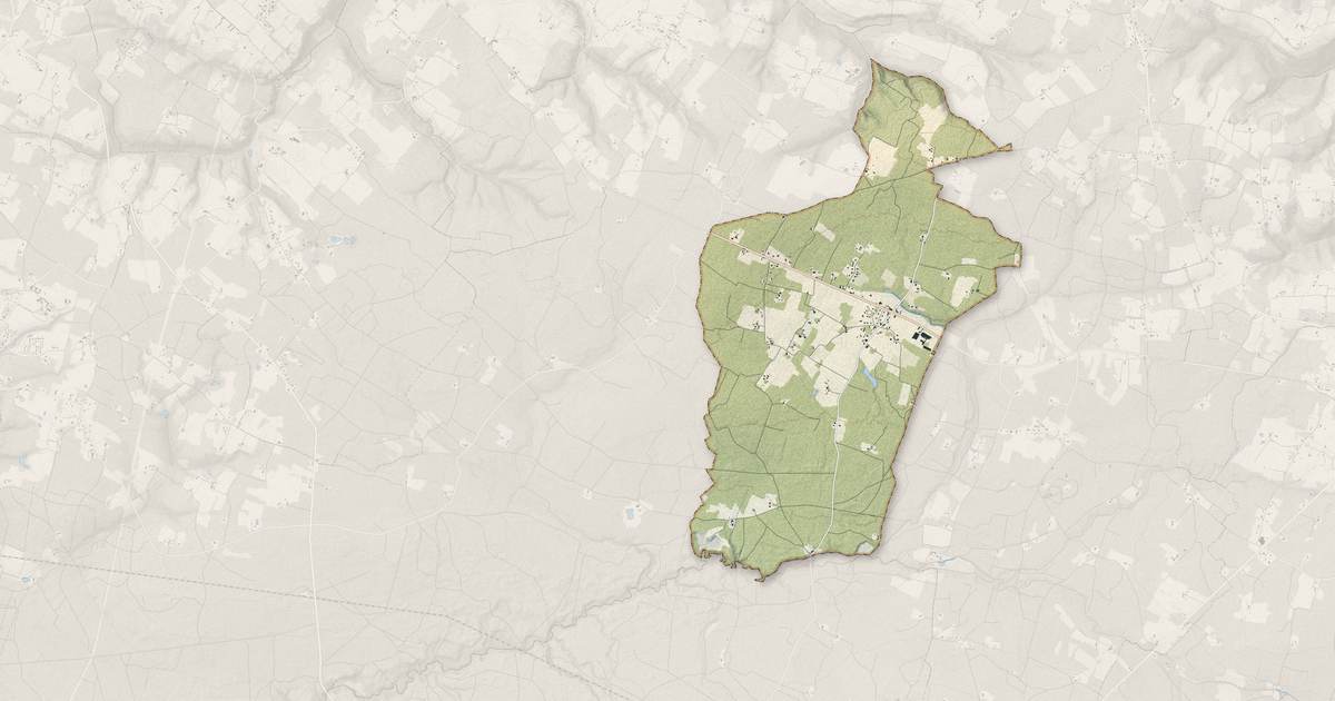 Portrait cartographique de Lavazan : relief, eau, forêts, bâti et voies, calculés à partir des données de l'IGN