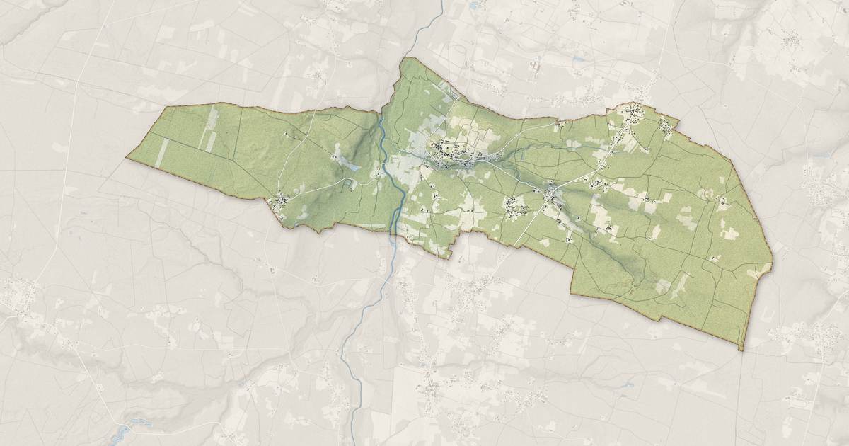 Portrait cartographique de Léogeats : relief, eau, forêts, bâti et voies, calculés à partir des données de l'IGN