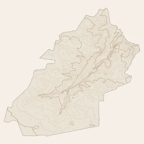 Léognan : courbes de niveau
