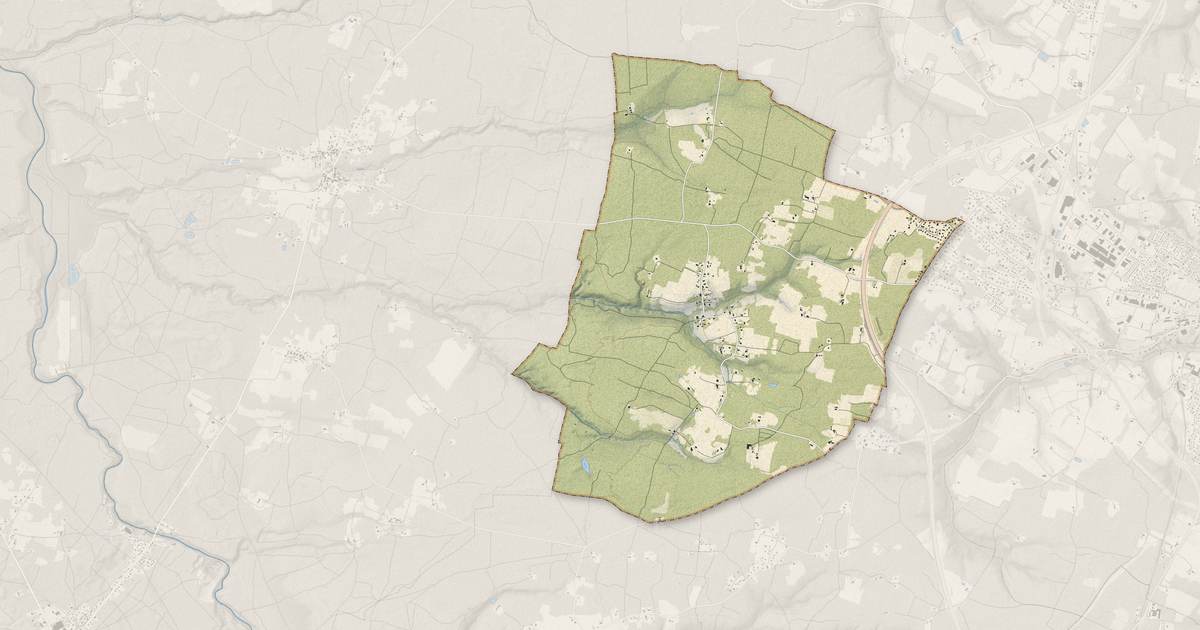 Portrait cartographique de Lignan-de-Bazas : relief, eau, forêts, bâti et voies, calculés à partir des données de l'IGN