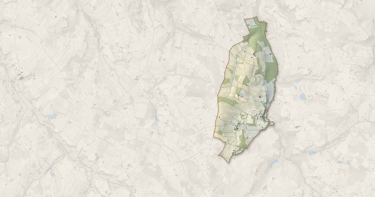 Portrait cartographique de Ligueux : relief, eau, forêts, bâti et voies, calculés à partir des données de l'IGN