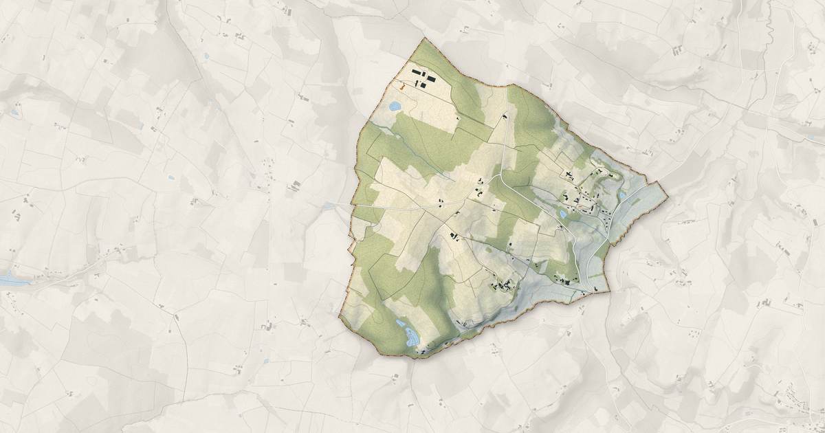 Portrait cartographique de Listrac-de-Durèze : relief, eau, forêts, bâti et voies, calculés à partir des données de l'IGN