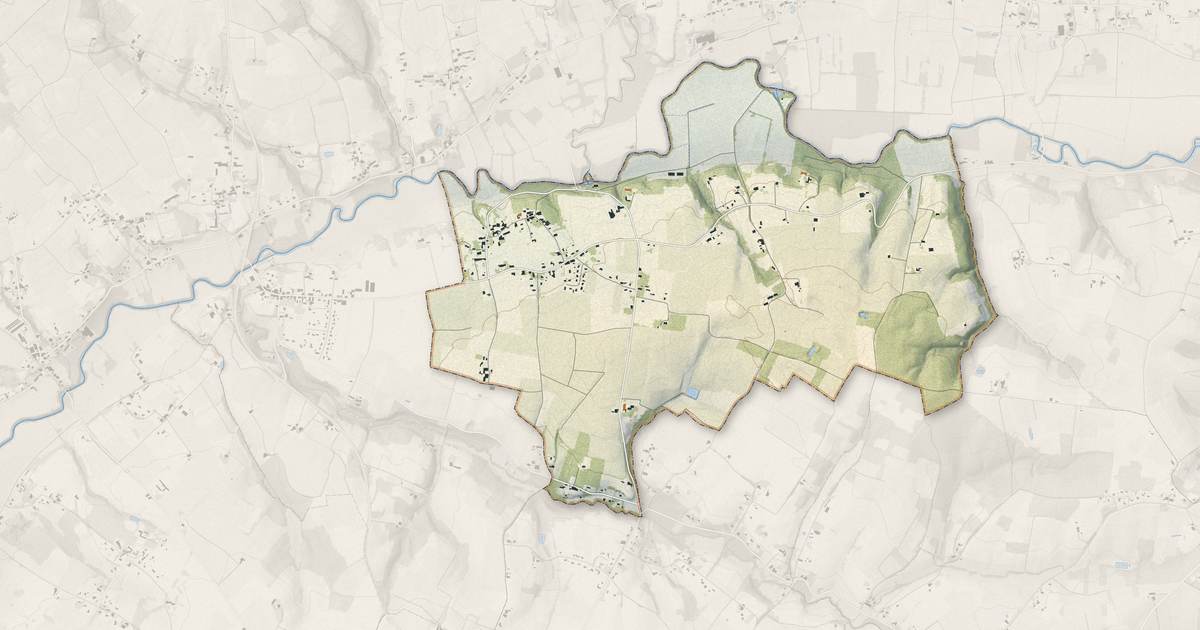 Portrait cartographique de Loubens : relief, eau, forêts, bâti et voies, calculés à partir des données de l'IGN