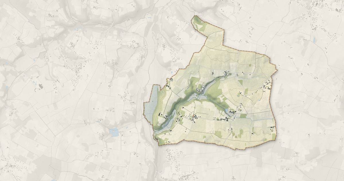 Portrait cartographique de Lugasson : relief, eau, forêts, bâti et voies, calculés à partir des données de l'IGN