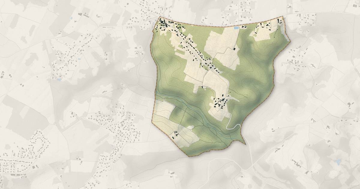 Portrait cartographique de Madirac : relief, eau, forêts, bâti et voies, calculés à partir des données de l'IGN