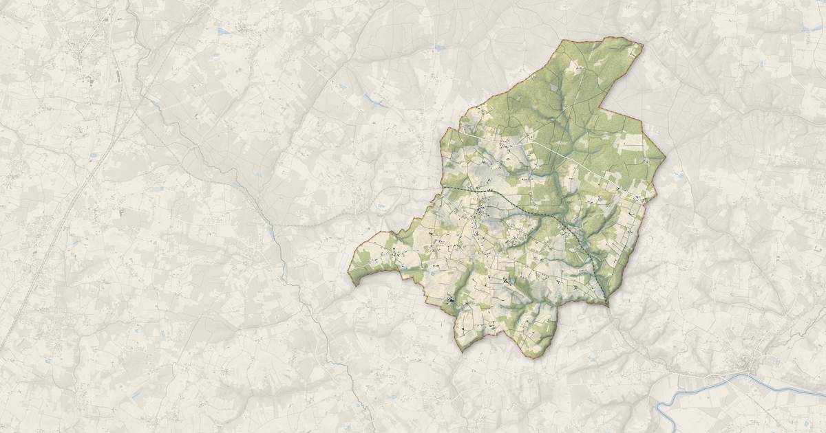 Portrait cartographique de Maransin : relief, eau, forêts, bâti et voies, calculés à partir des données de l'IGN