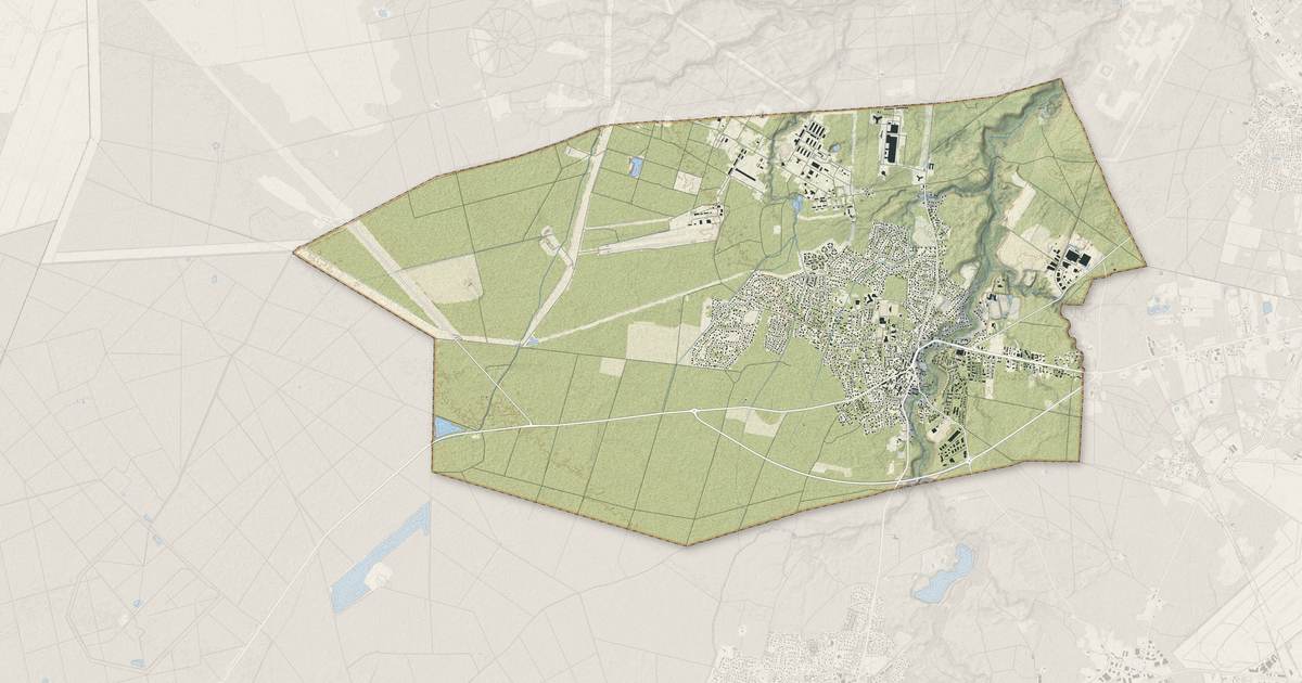 Portrait cartographique de Martignas-sur-Jalle : relief, eau, forêts, bâti et voies, calculés à partir des données de l'IGN