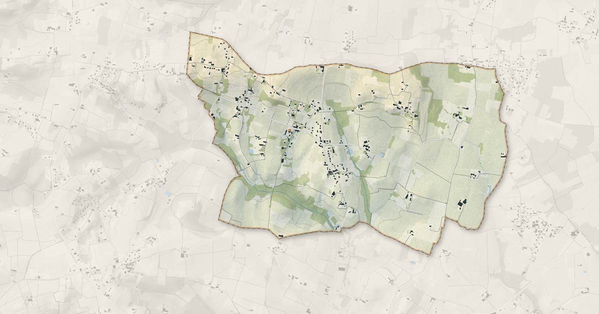 Portrait cartographique de Mombrier : relief, eau, forêts, bâti et voies, calculés à partir des données de l'IGN