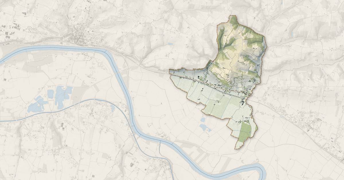 Portrait cartographique de Mongauzy : relief, eau, forêts, bâti et voies, calculés à partir des données de l'IGN