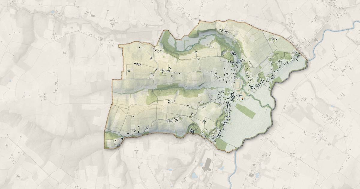 Portrait cartographique de Morizès : relief, eau, forêts, bâti et voies, calculés à partir des données de l'IGN