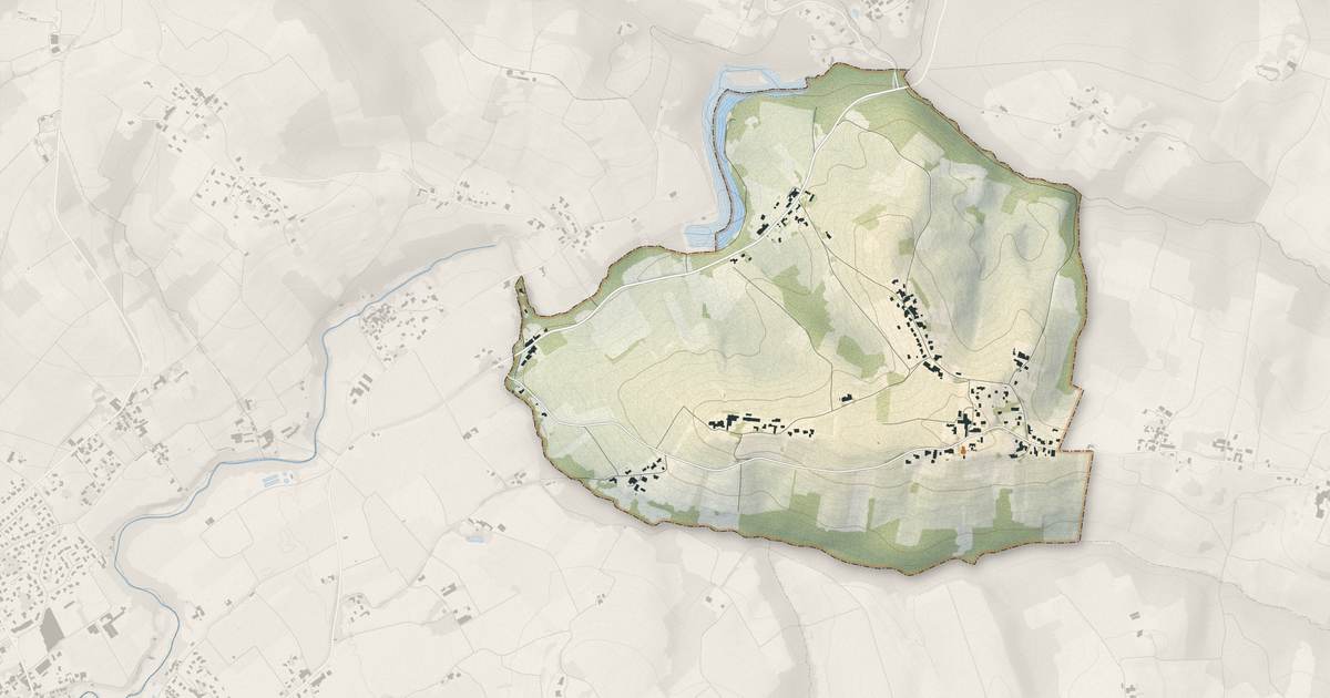 Portrait cartographique de Omet : relief, eau, forêts, bâti et voies, calculés à partir des données de l'IGN