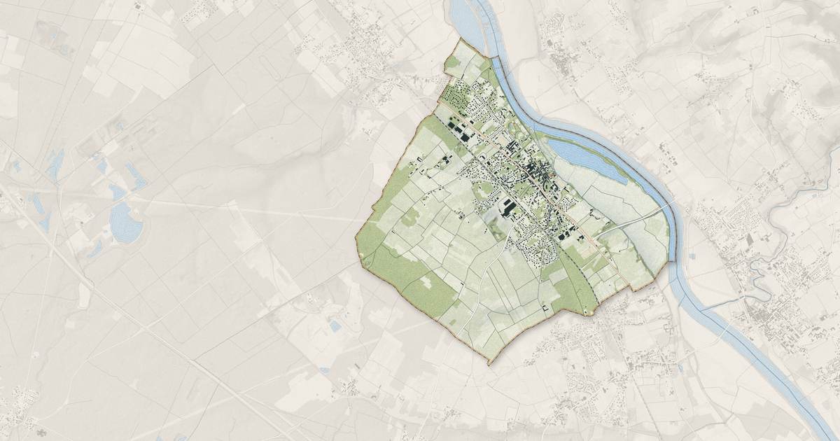 Portrait cartographique de Podensac : relief, eau, forêts, bâti et voies, calculés à partir des données de l'IGN