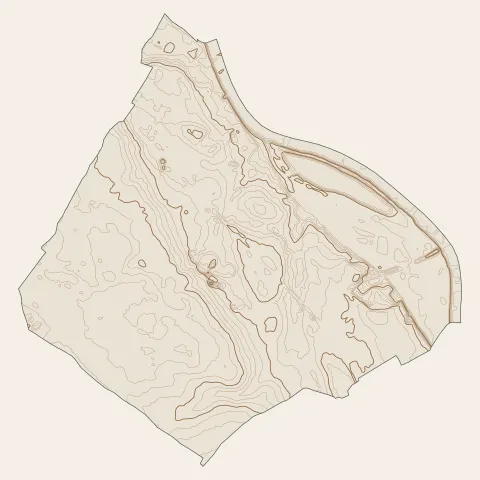 Podensac : courbes de niveau