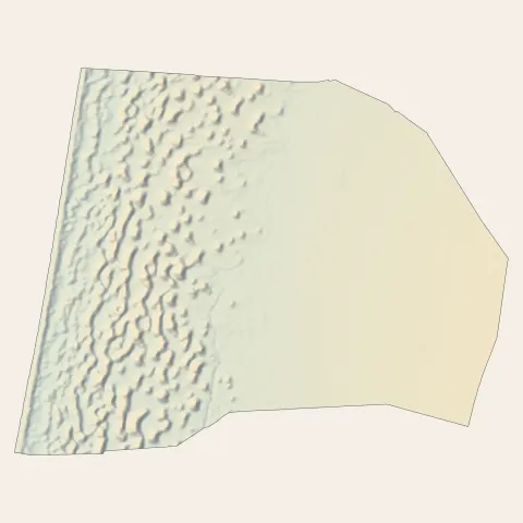 Le Porge : relief