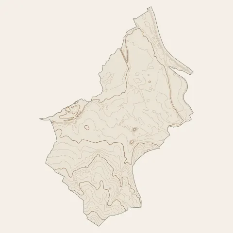 Preignac : courbes de niveau