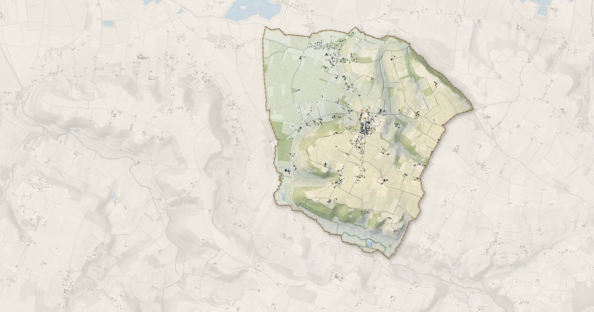 Portrait cartographique de Pujols : relief, eau, forêts, bâti et voies, calculés à partir des données de l'IGN
