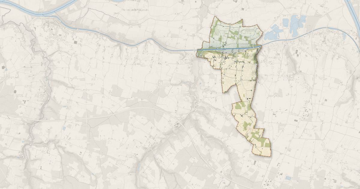 Portrait cartographique de Puybarban : relief, eau, forêts, bâti et voies, calculés à partir des données de l'IGN