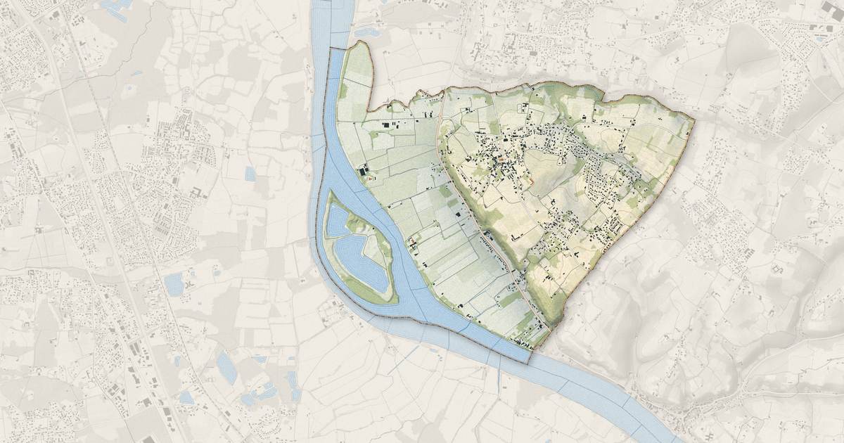 Portrait cartographique de Quinsac : relief, eau, forêts, bâti et voies, calculés à partir des données de l'IGN