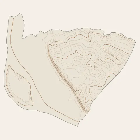 Quinsac : courbes de niveau