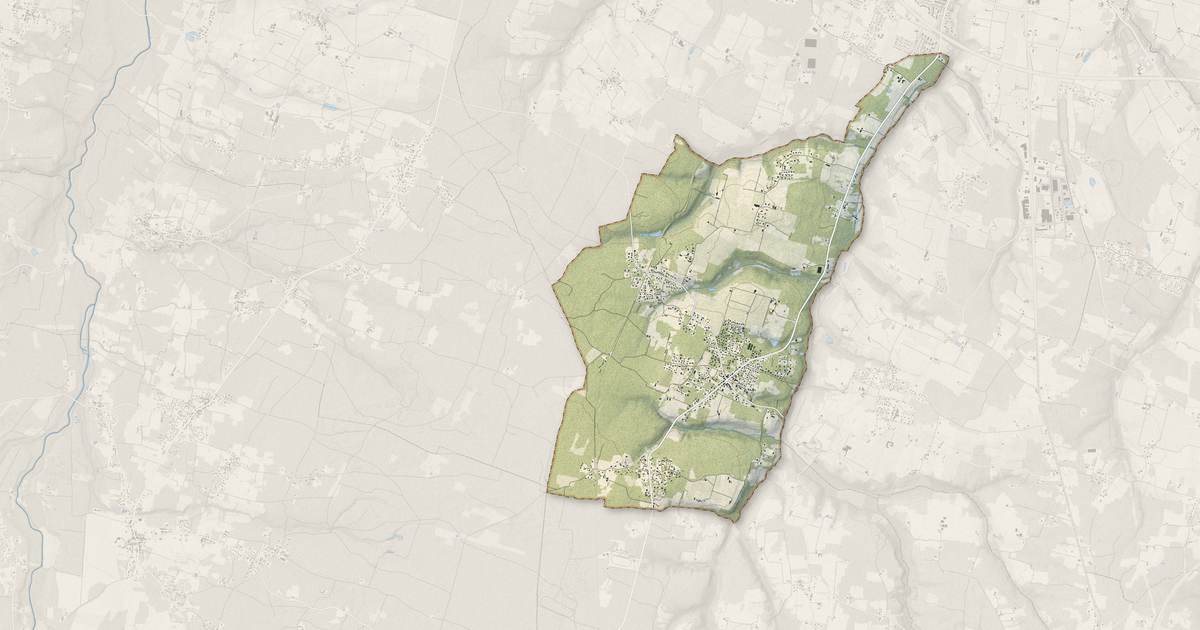 Portrait cartographique de Roaillan : relief, eau, forêts, bâti et voies, calculés à partir des données de l'IGN