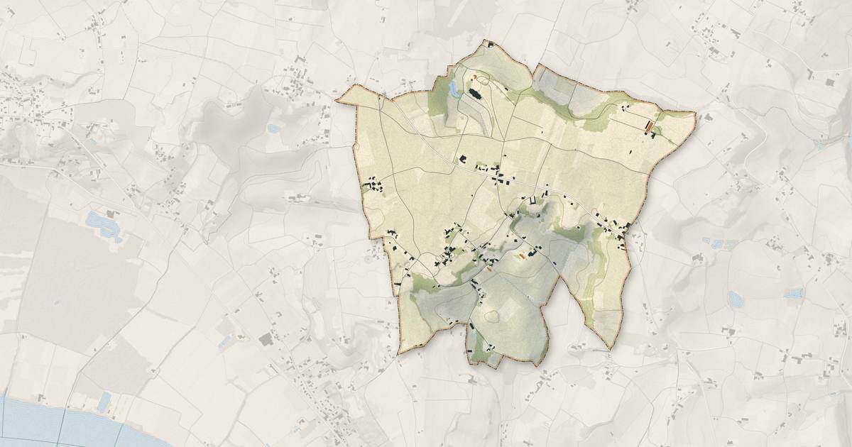 Portrait cartographique de Saint-Aignan : relief, eau, forêts, bâti et voies, calculés à partir des données de l'IGN
