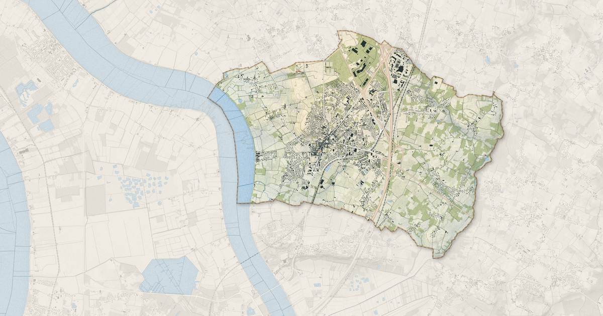 Portrait cartographique de Saint-André-de-Cubzac : relief, eau, forêts, bâti et voies, calculés à partir des données de l'IGN