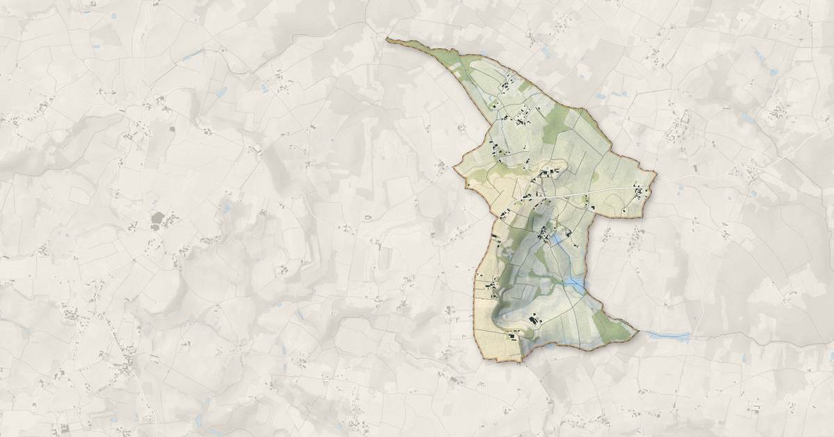 Portrait cartographique de Saint-Cibard : relief, eau, forêts, bâti et voies, calculés à partir des données de l'IGN