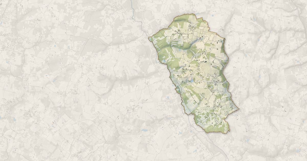 Portrait cartographique de Saint-Ciers-d'Abzac : relief, eau, forêts, bâti et voies, calculés à partir des données de l'IGN